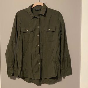 Forest Green Button Up Top. Sz.6